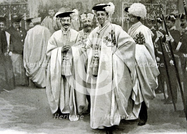 Alfonso XIII, King of Spain. (1886-1941) with the 'Uniform Order of Calatrava' published in Illus…