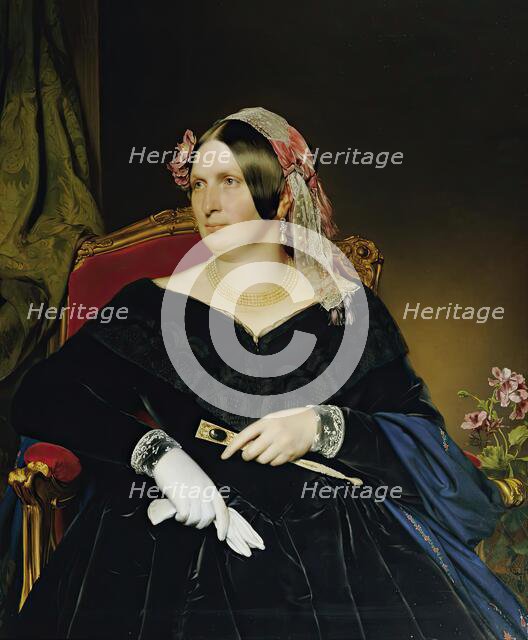 Lady in an armchair, 1846. Creator: Franz Eybl.