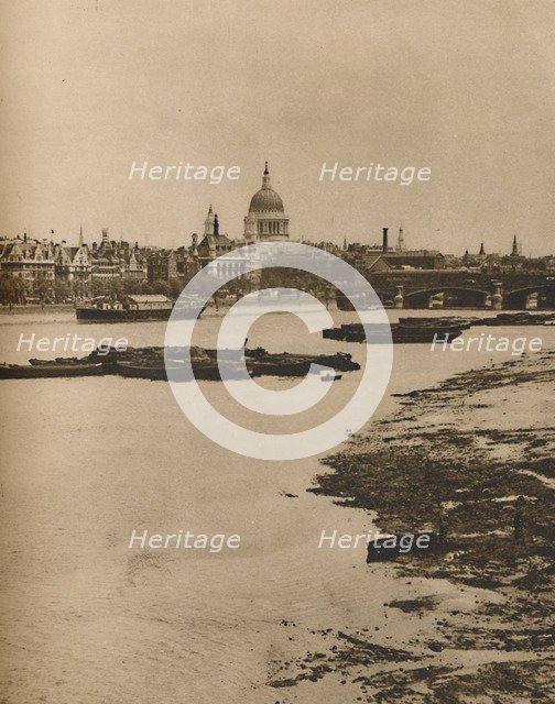 'Embankment and Blackfriars from the South End of Waterloo Bridge', c1935. Creator: Donald McLeish.