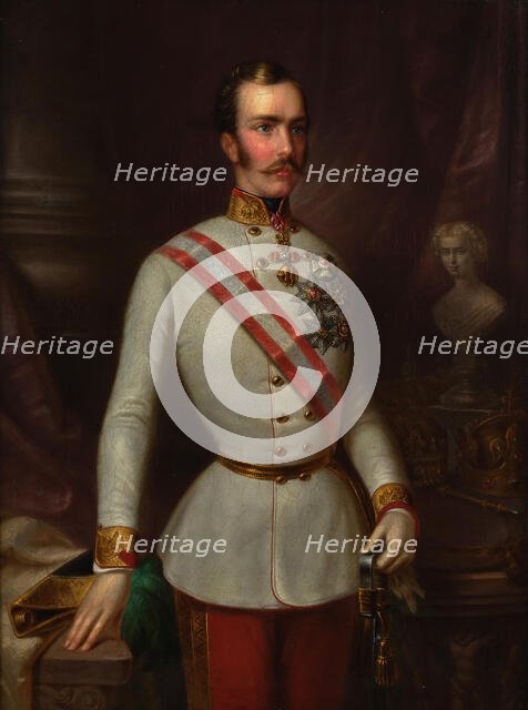 Portrait of Emperor Franz Joseph I of Austria, 1854. Creator: Maschek, Franz (1799-1862).