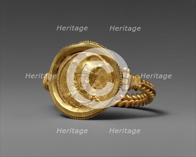 Bracelet with Bust of Roma, Byzantine, 400-450. Creator: Unknown.