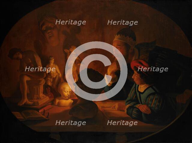 The Drawing Lesson, 1634. Creator: Jan ter Borch.