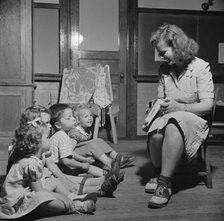 A child care center opened September 15, 1942 for thirty children, New Britain, Connecticut, 1943. Creator: Gordon Parks.