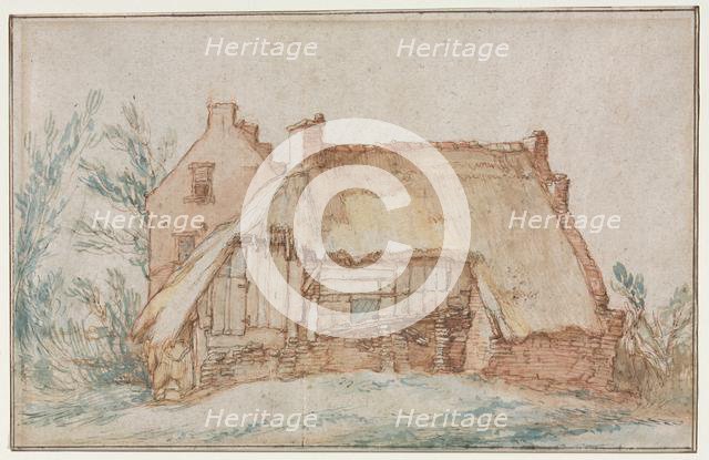 Peasant's Cottage (recto), c. 1600. Creator: Abraham Bloemaert (Dutch, 1564-1651).