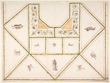 Design for a Ceiling in Pompeian Style, 18th century. Creator: Anon.
