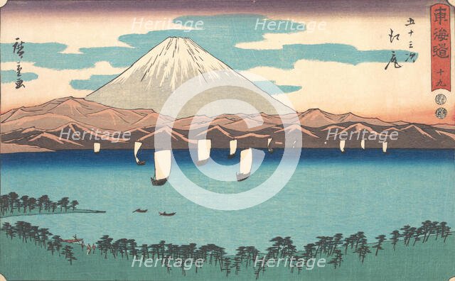 Ejiri, Number 19, from the series Fifty-Three Stations of the Tokaido Road (Tokaido goj..., 1847-52. Creator: Ando Hiroshige.