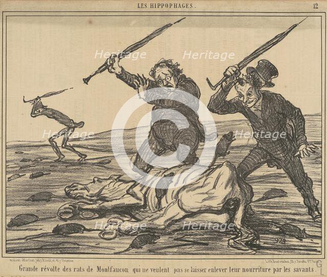 Grande révolte des rats de montfaucon ..., 19th century. Creator: Honore Daumier.