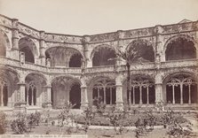 Courtyard of the Cloister of Saint Jerome, Belem, Portugal, between 1875 and 1892. Creator: Juan Laurent.