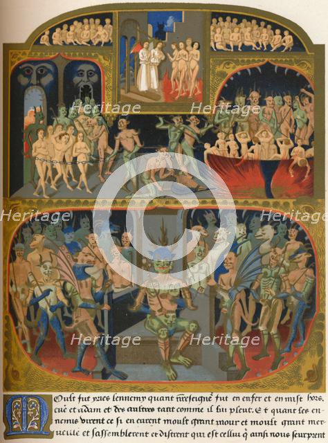 Souls condemned to Hell, second half of the 15th century, (1849). Creator: Kellerhoven.