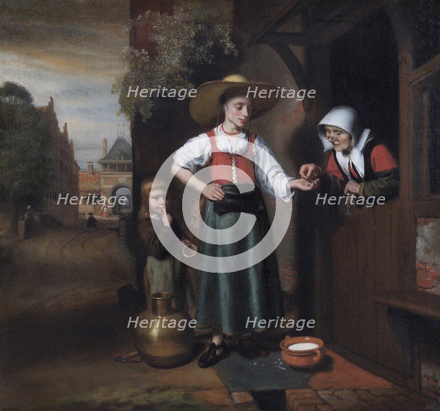 'The Milkwoman', 1655-1659. Artist: Nicolaes Maes.