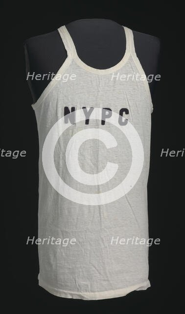 Racing shirt for the New York Pioneer Club worn by Ted Corbitt, 1950s. Creator: Unknown.