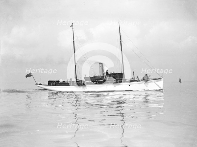 The steam yacht 'Sheilah', 1911. Creator: Kirk & Sons of Cowes.