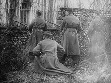Old French soldiers guarding chateau, between 1914 and c1915. Creator: Bain News Service.
