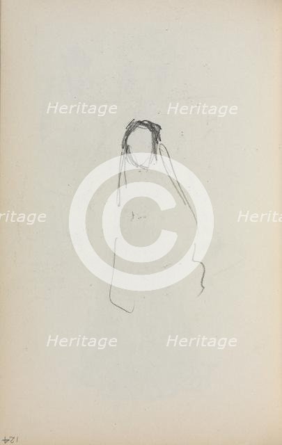 Italian Sketchbook: Figure (page 124), 1898-1899. Creator: Maurice Prendergast (American, 1858-1924).