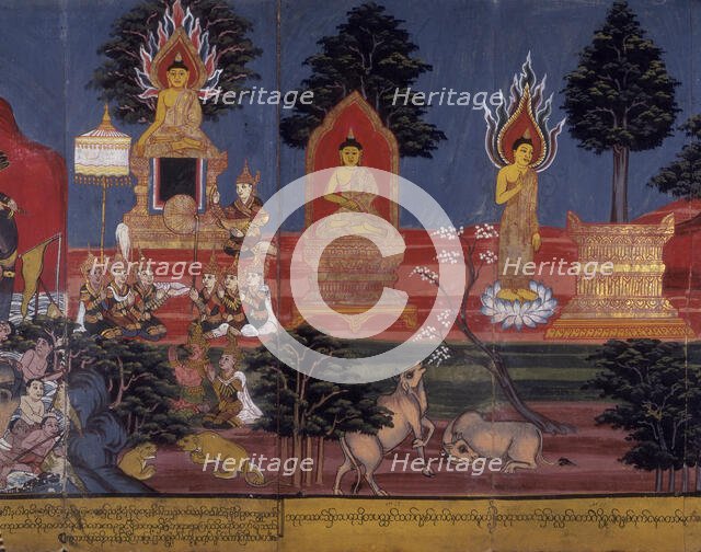 Buddhist deities, 19th century. Creator: Anon.