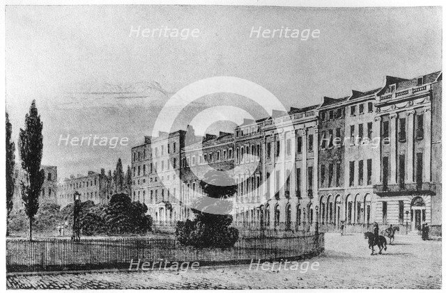 Portman Square, London, c1813 (1907). Artist: Unknown