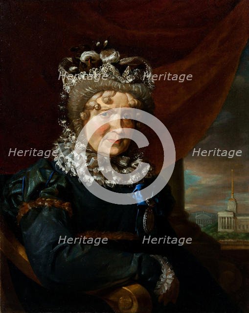 Portrait of Charlotte von Lieven, née von Gaugreben (1743-1828) , 1831. Creator: Anonymous.