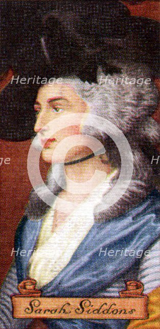 Sarah Siddons, taken from a series of cigarette cards, 1935. Artist: Unknown