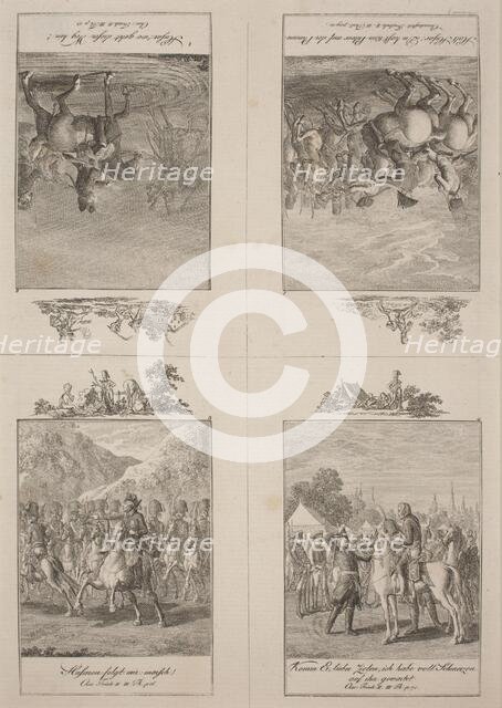 Charakteristik Friedrichs II (Part III), 1800. Creator: Daniel Nikolaus Chodowiecki.