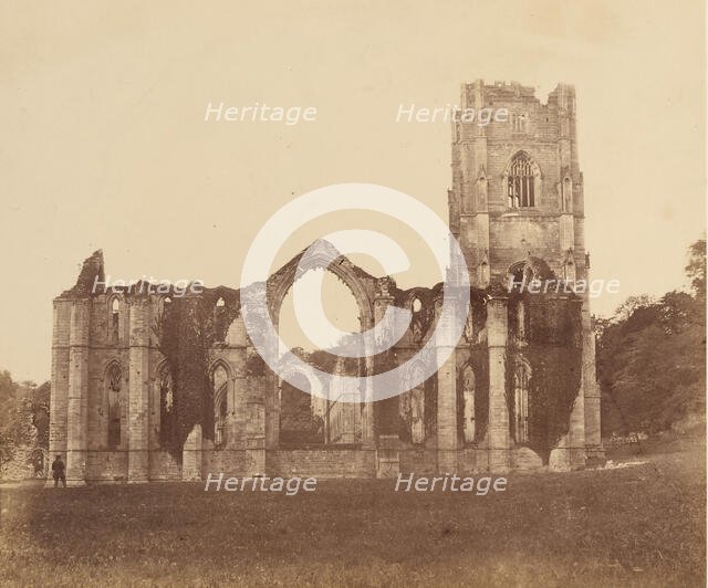 Fountains Abbey. The Chapel of the Nine Alters, Exterior, 1850s. Creator: Joseph Cundall.