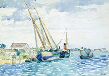 Marine Scene (Boats near Venice), 1903. Creator: Henri-Edmond Cross.