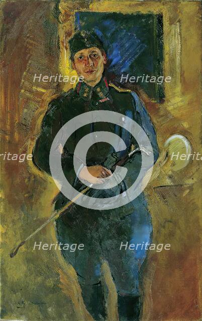 Otto von Aichelburg-Zossenegg as a cavalry lieutenant, 1916. Creator: Anton Kolig.