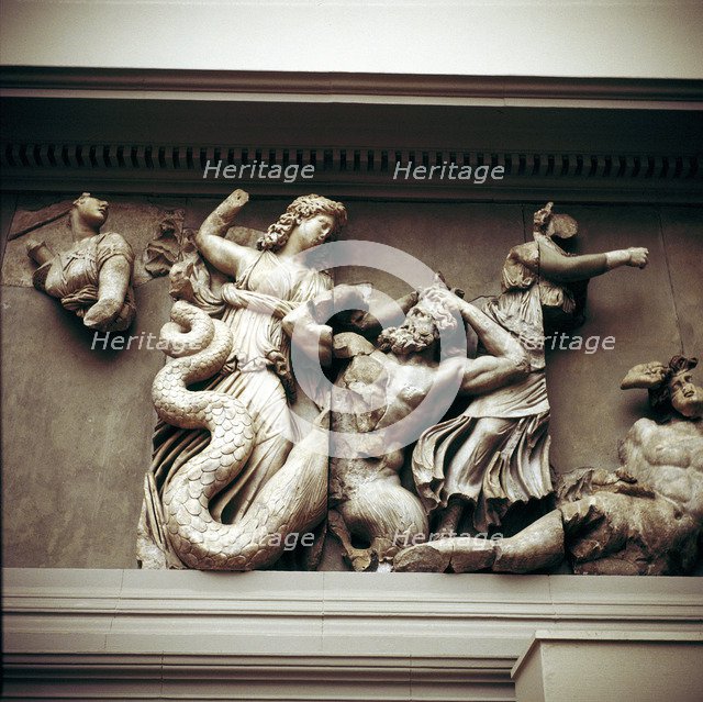 Detail of the North frieze of the Altar of Zeus from Pergamon, c180-c159 BC. Artist: Unknown