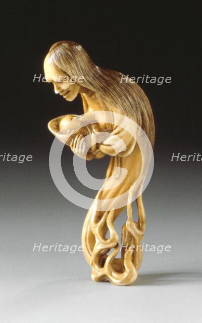 Ghost Caring for Her Child, Mid-19th century. Creator: Chikuyosai Tomochika.