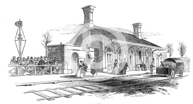 Opening of the Leamington and Warwick Railway - Kenilworth Station, 1844.  Creator: Unknown.