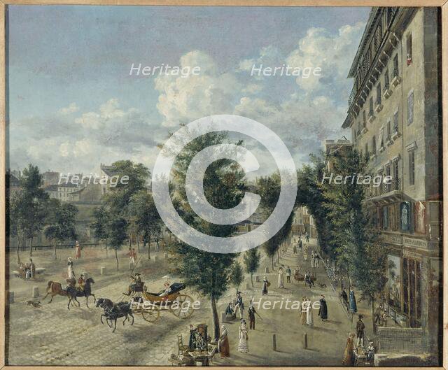 Boulevard des Capucines and rue Basse-du-Rempart, 2nd and 9th arrondissements, between 1818 and 1820 Creator: Alexandre Pau de Saint-Martin.