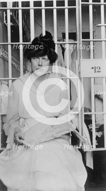 Miss Lucy Burns of C.U.W.S. - in Jail, 1917. Creator: Harris & Ewing.