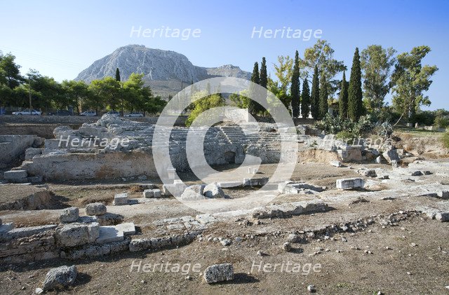 The Odeon at Corinth, Greece. Artist: Samuel Magal
