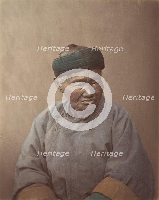 [Portrait of an Old Chinese Woman], 1870s. Creator: Baron Raimund von Stillfried.