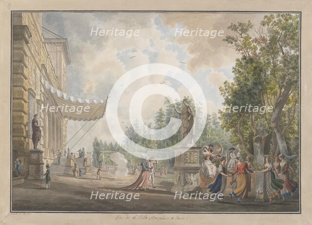 Villa Borghese, ca. 1780. Creators: Giovanni Volpato, Louis Ducros.