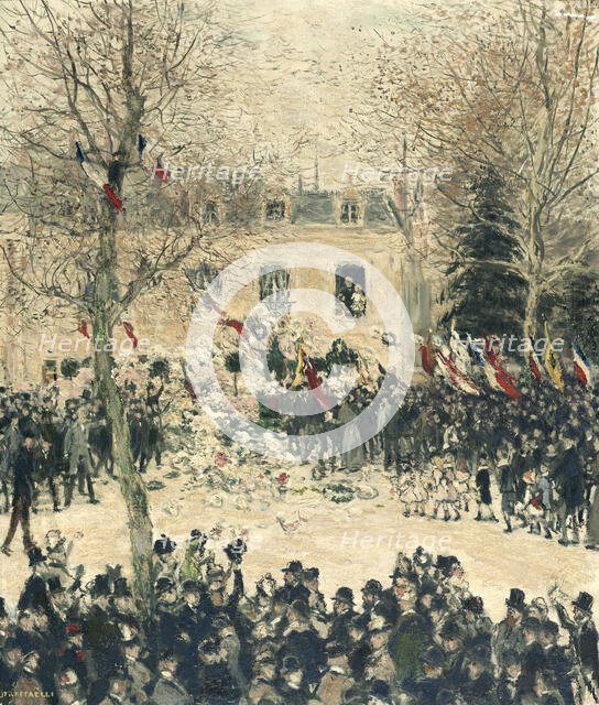 La fête des quatre-vingts ans de Victor Hugo, 27 février 1881, c1903. Creator: Jean-François Raffaëlli.