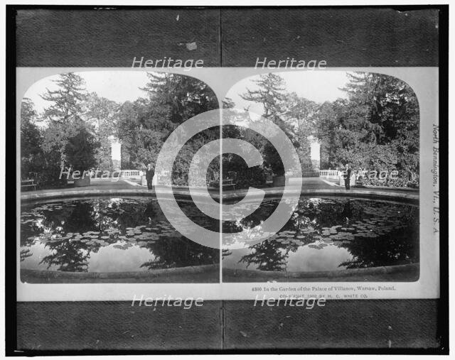 In the Garden of the Palace of Villanov, Warsaw, Poland, between 1910 and 1920. Creator: Harris & Ewing.