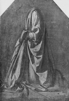 'Cast of Drapery for a Figure Kneeling to the Left', c1475 (1945). Artist: Leonardo da Vinci.