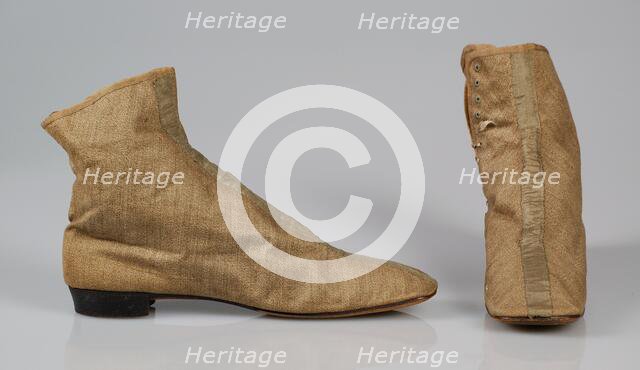 Walking boots, American, 1860-75. Creator: Unknown.