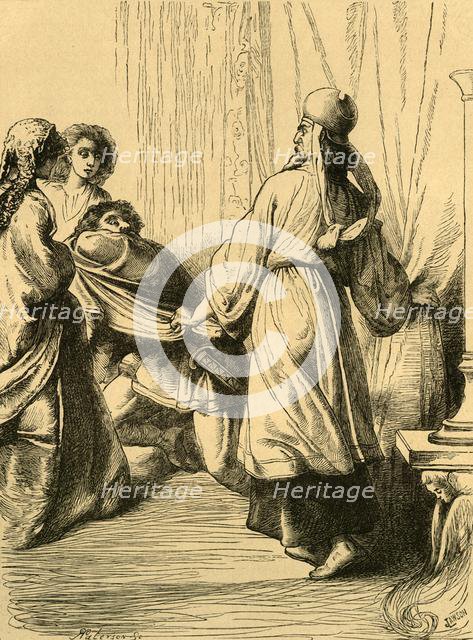 'Edwy dragged by Dunstan from the presence of Elgiva', c1890. Creator: Unknown.