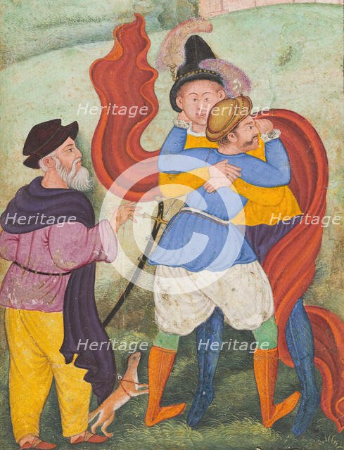 Europeans Embracing (image 3 of 3), c1590. Creator: Unknown.