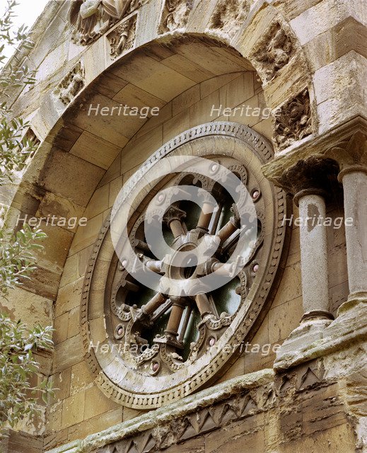 Wheel window at the Roman Catholic Pro-Cathedral, Clifton, Bristol, Avon, 2000. Artist: JO Davies