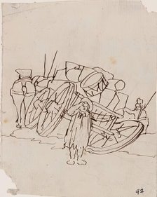 Wagon With Broken Wheel. Creator: William Williams.