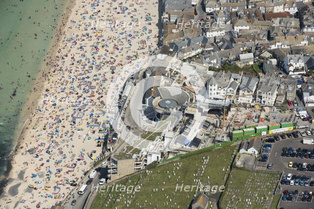 The Tate St Ives Art Gallery and Porthmeor Beach, St Ives, Cornwall, 2016. Creator: Damian Grady.