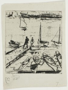 Pleasure Boats, Chelsea, 1888-89. Creator: Theodore Roussel.