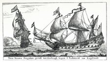 Two New Frigates Launched for War Against the Parliament of England, c1652-1654, (1896).  Creator: Unknown.