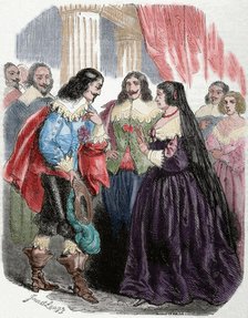 Interview between Louis XIII and his mother Marie de' Medici, (1851).  Creator: Dupre.