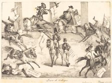 Leçon de Voltiges (Trick Riding), 1822. Creator: Eugene Delacroix.