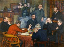 The Lecture by Emile Verhaeren, 1903. Creator: Rysselberghe, Théo van (1862-1926).