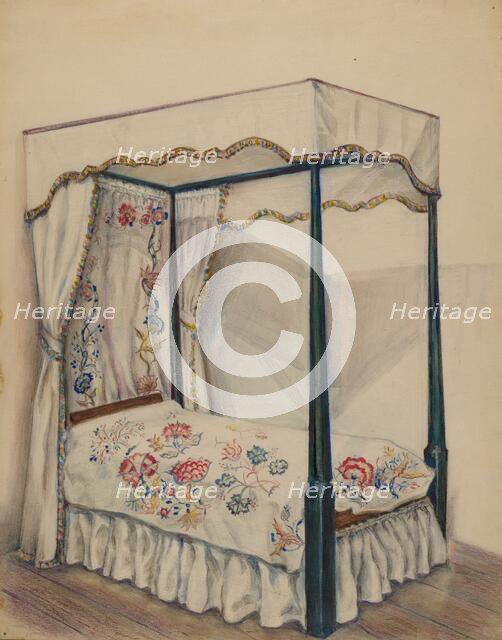 Bedstead, c. 1936. Creator: Irene Malawicz.