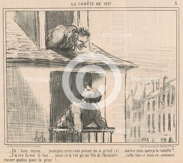 Eh! Bien, voisin ... pourquoi avez-vous poussé ..., 19th century. Creator: Honore Daumier.